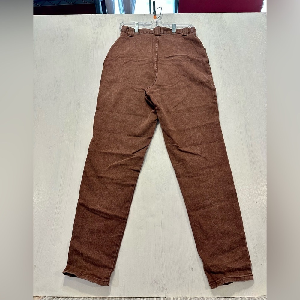 Vintage Bonjour Jeans Women’s 14 High Waist Brown Tapered Leg Made in USA 80/90